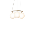 Miira 3 Circular lysekrone, brass / opal • NUURA