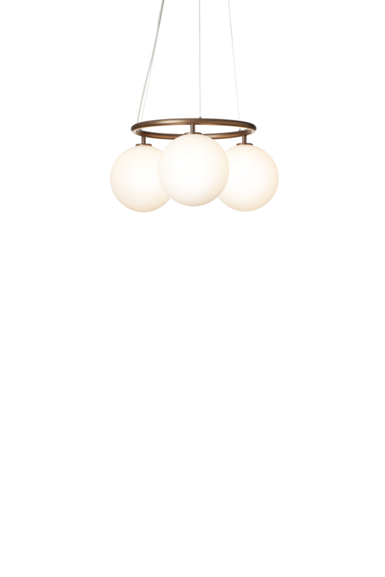 Miira 3 Circular lysekrone, dark bronze / opal • NUURA