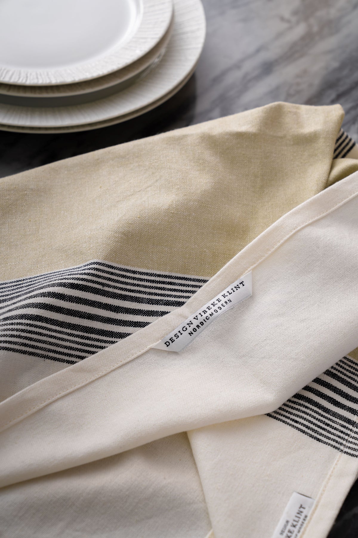 Viskestykker (2 stk.), oliven/sort/hvid • NORDICMODERN