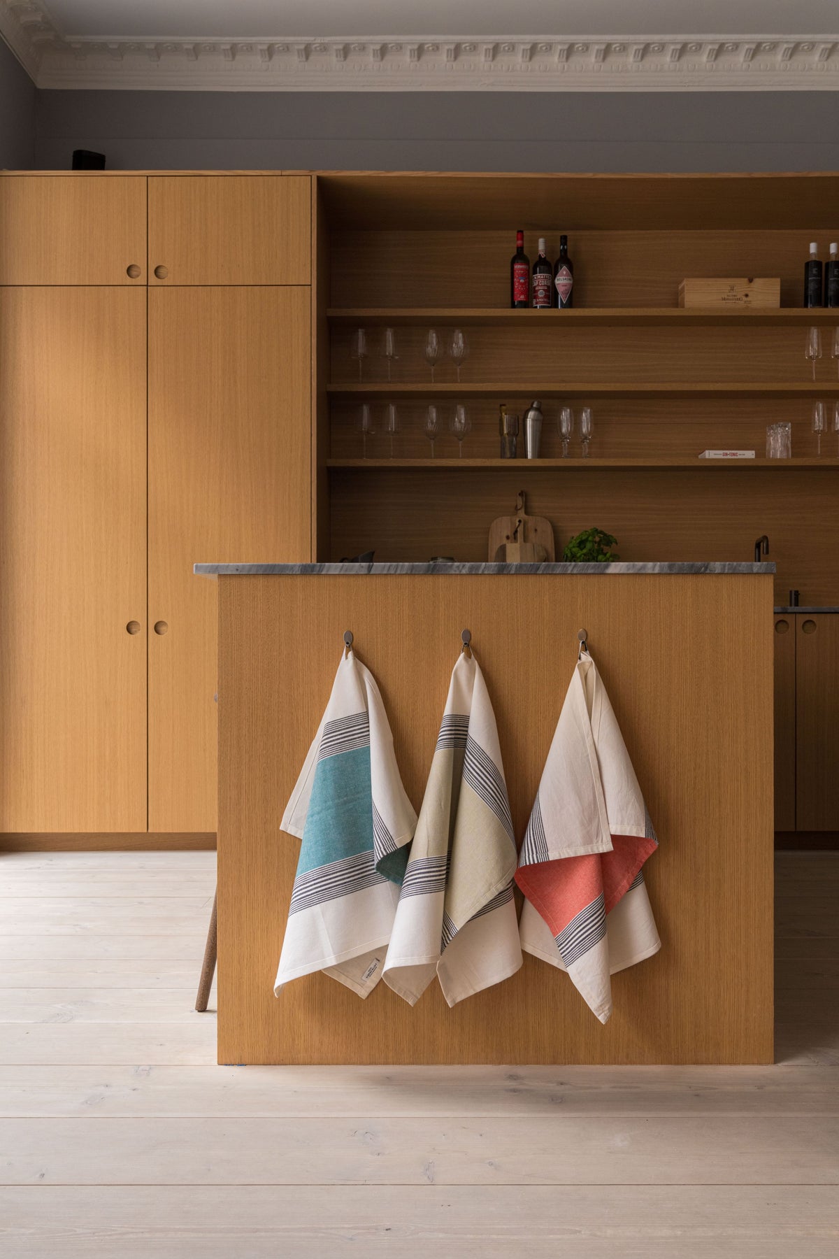 Viskestykker (2 stk.), oliven/sort/hvid • NORDICMODERN