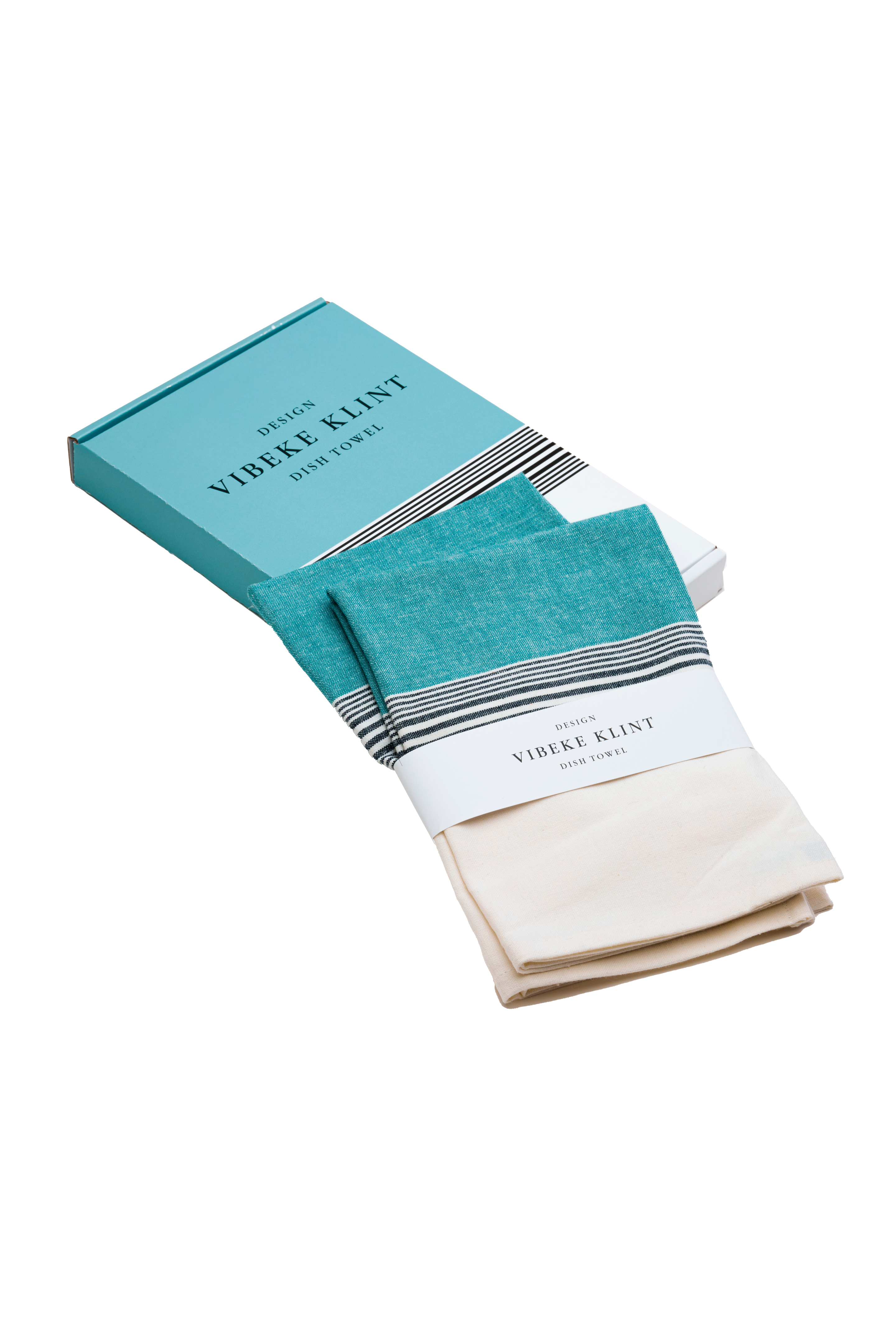 Tea towels, viskestykker (2 stk.), blå/sort/hvid • NORDICMODERN - Copenhagenhomedesign