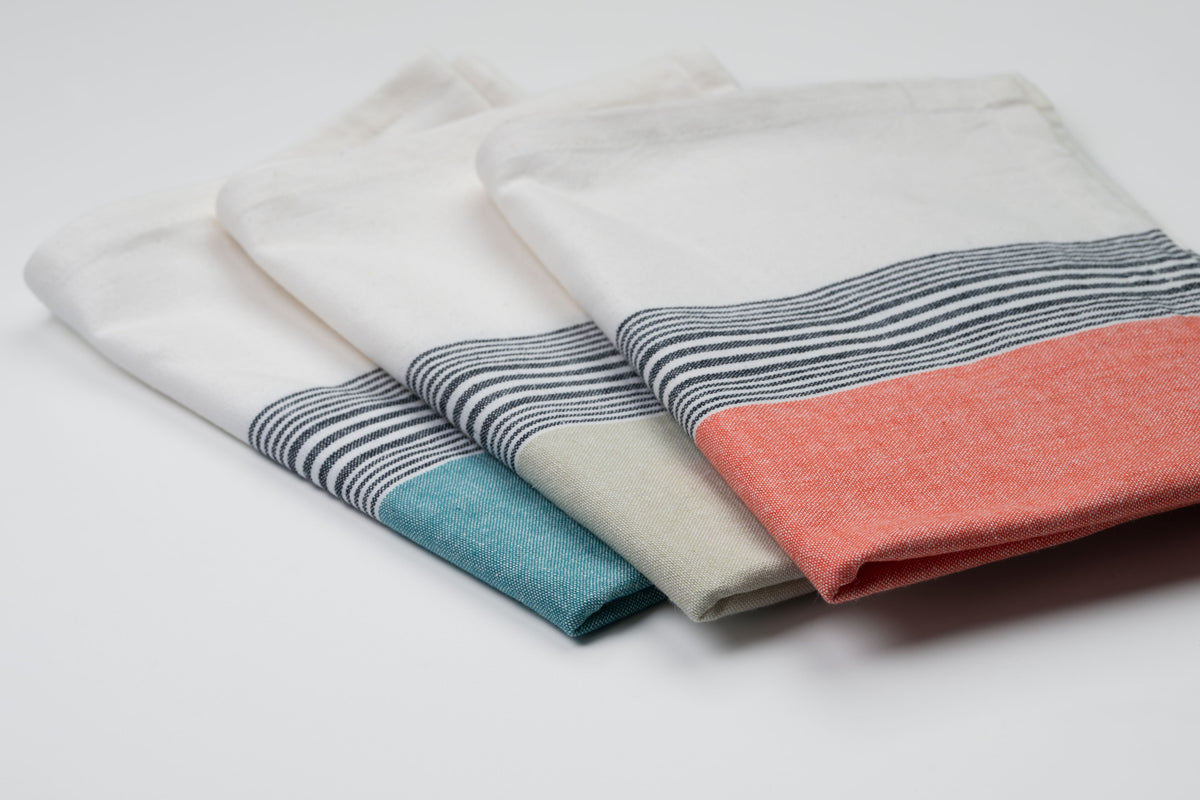 Viskestykker (2 stk.), oliven/sort/hvid • NORDICMODERN