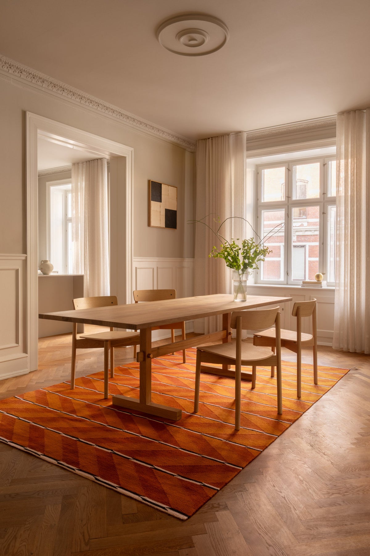 Tæppe VK-6, rød/orange • NORDICMODERN - Copenhagenhomedesign