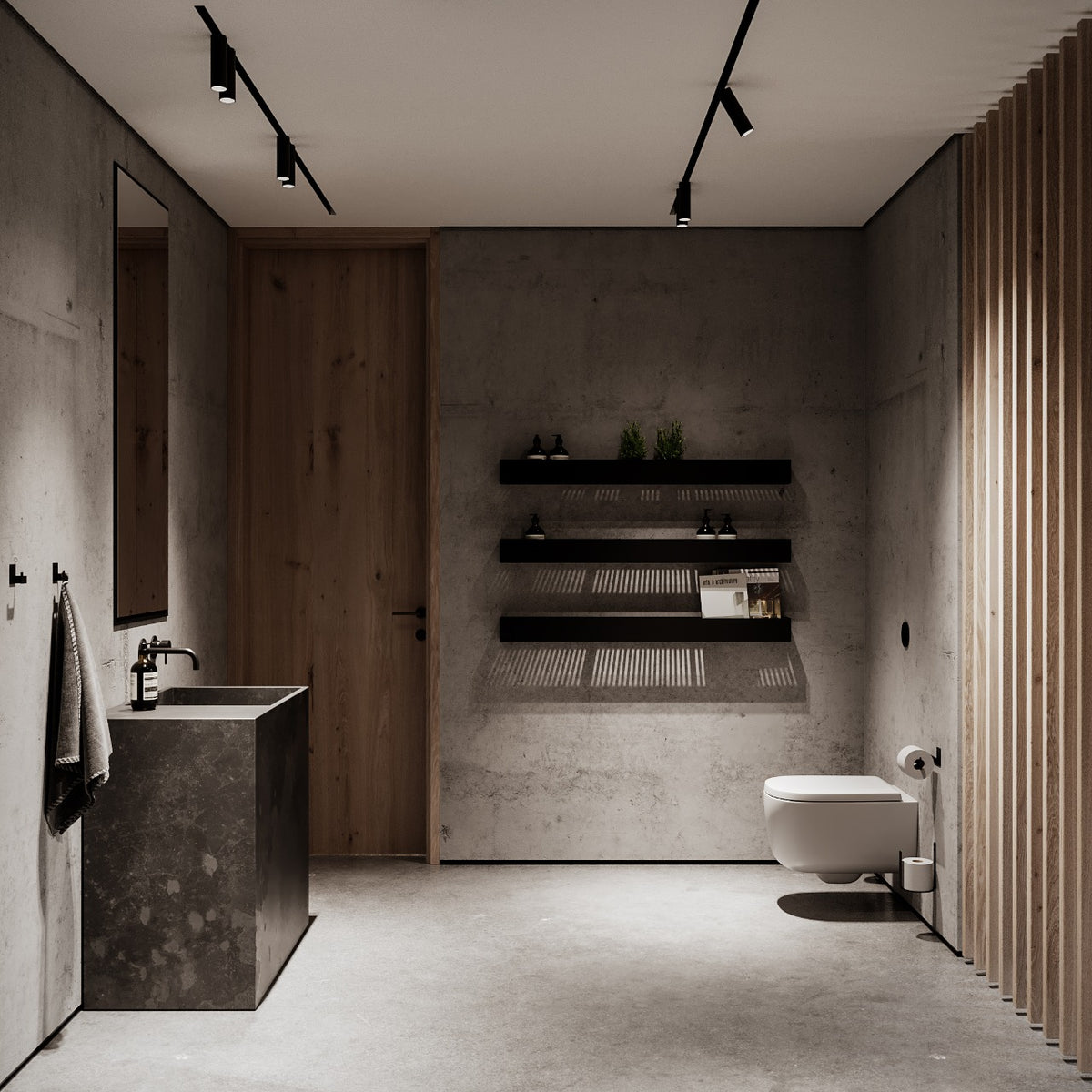 Ekstra toiletrulleholder (reserve), sort • NICHBA - Copenhagenhomedesign