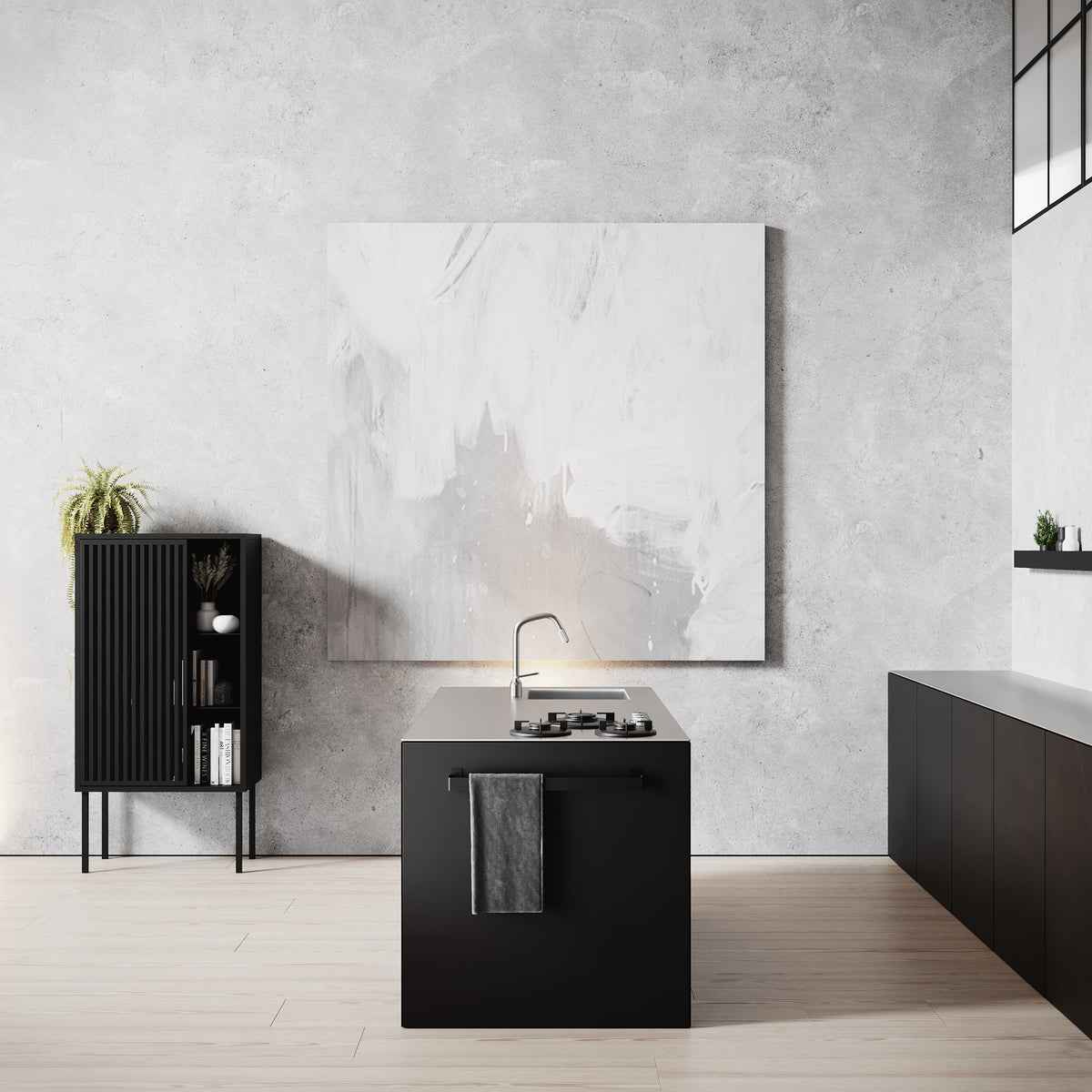 Væghylde 40U, sort • NICHBA