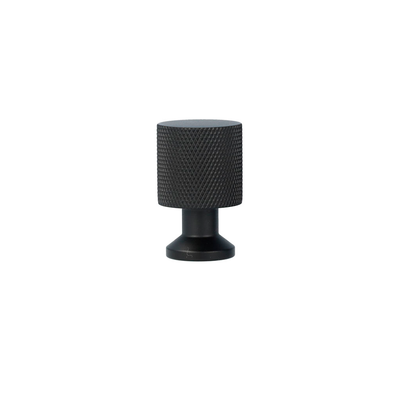 Møbelknop med diamond cut i mat sort, 33 mm - Nyboder • Chr. Jørgensen