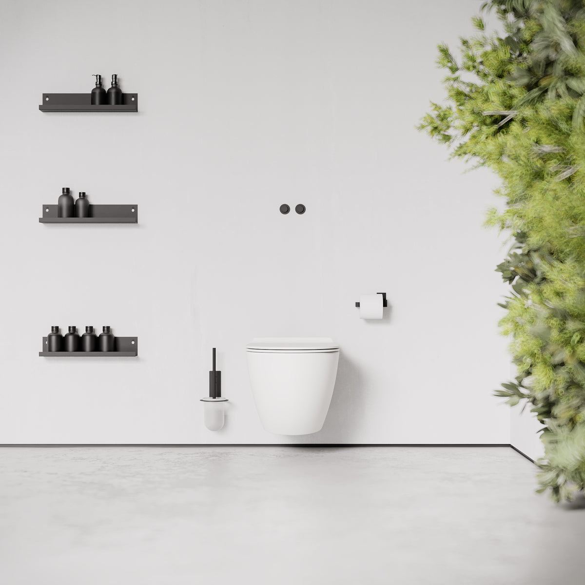 Toiletbørste, sort • NICHBA - Copenhagenhomedesign
