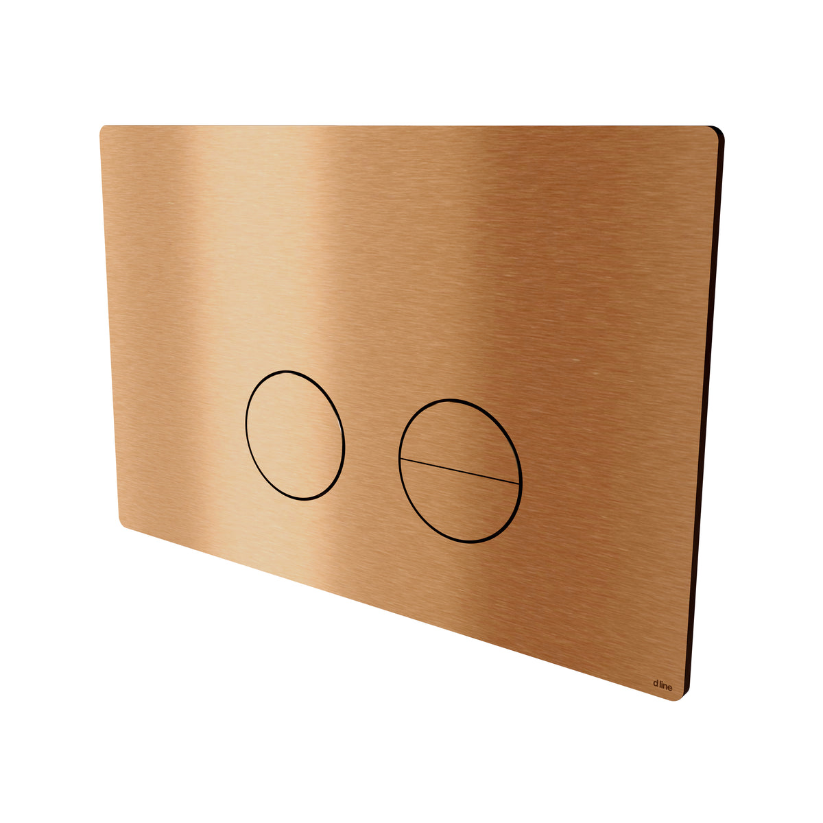 Betjeningplade til toilet, kobber finish • d line - Copenhagenhomedesign