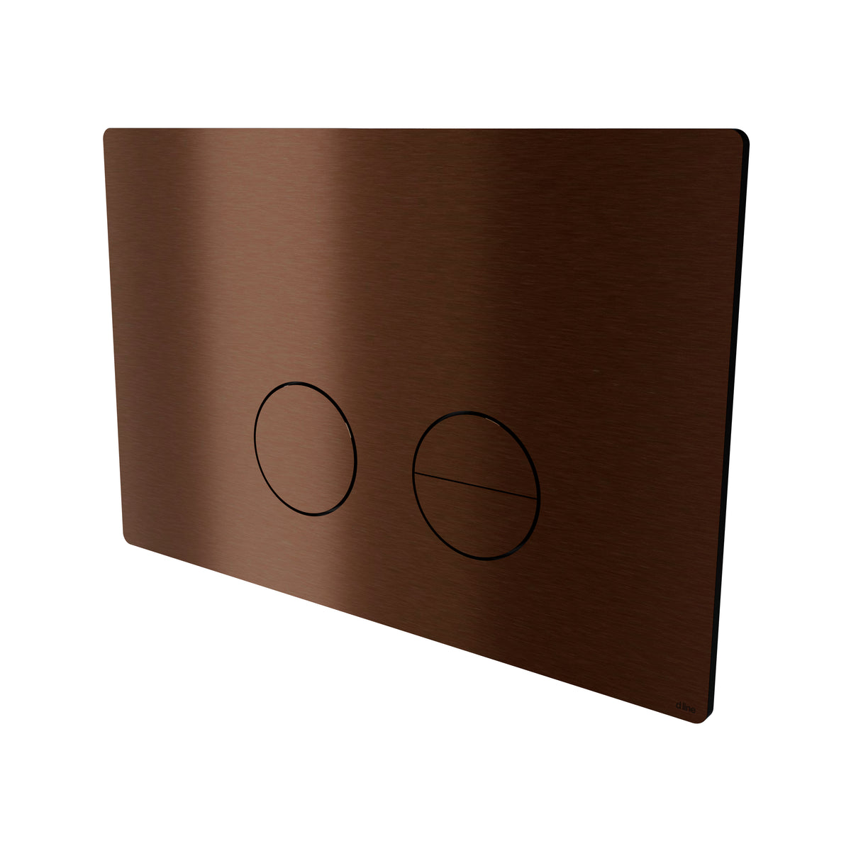 Betjeningplade til toilet, bronze/bruneret finish • d line - Copenhagenhomedesign