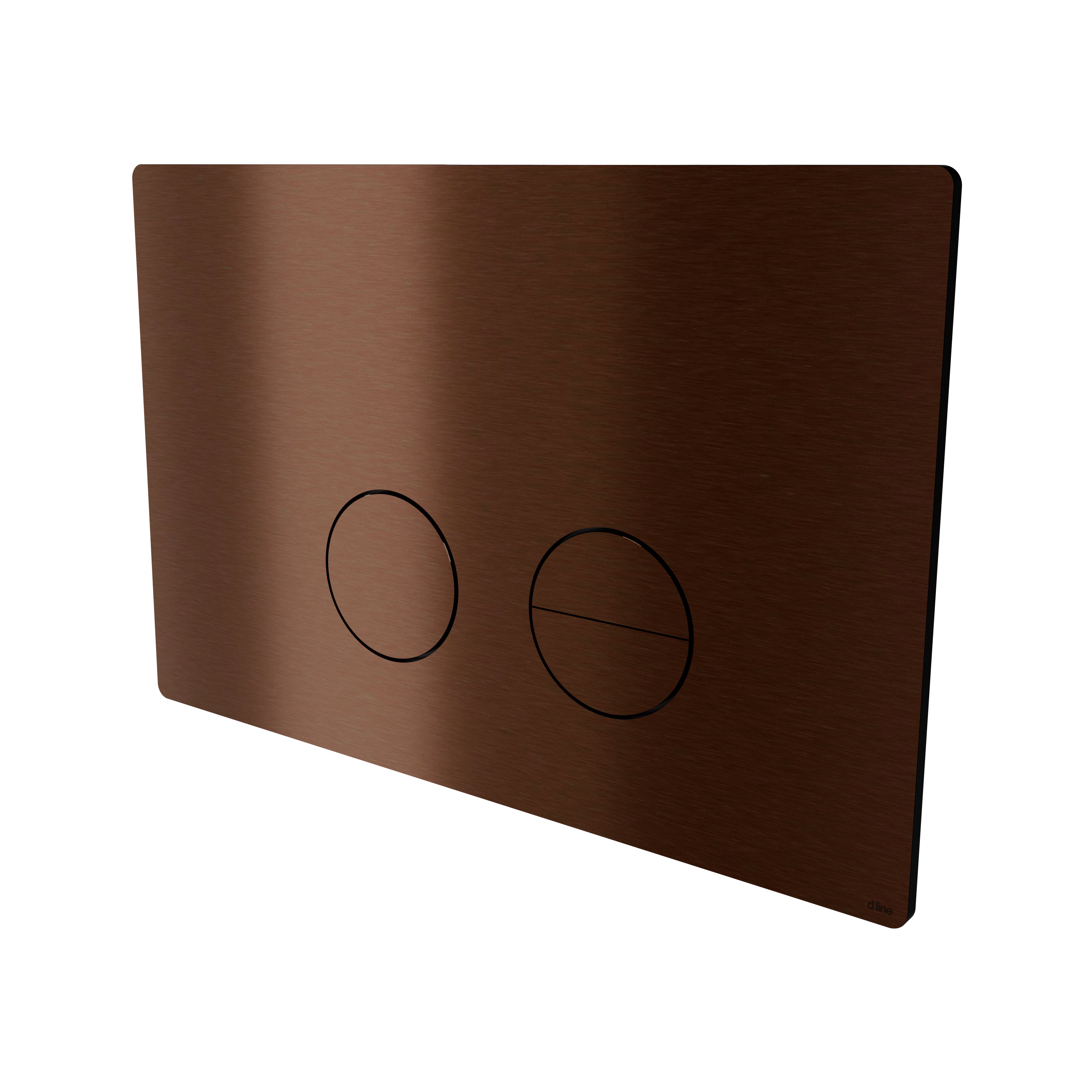 Betjeningplade til toilet, bronze/bruneret finish • d line