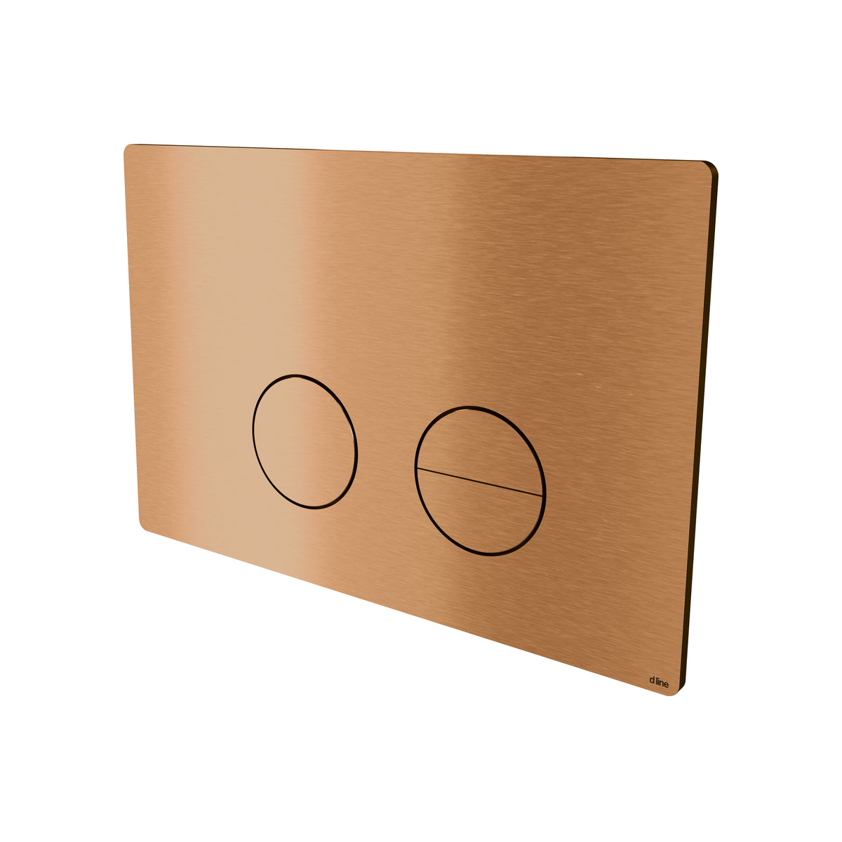 Betjeningplade til toilet, kobber finish • d line - Copenhagenhomedesign