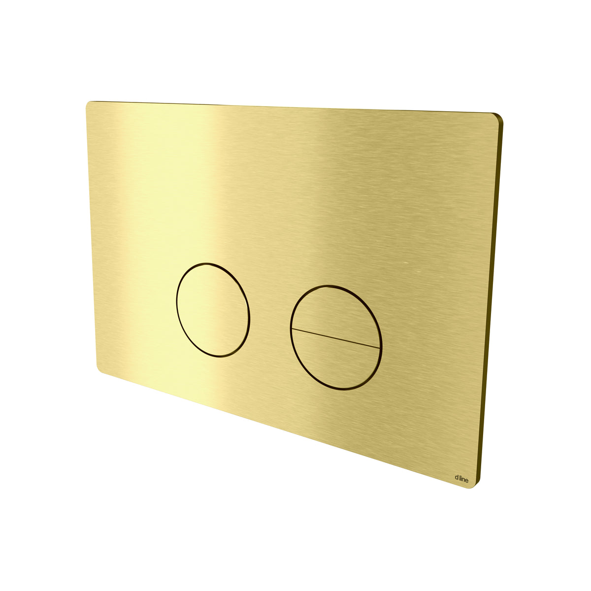Betjeningplade til toilet, børstet messing finish • d line - Copenhagenhomedesign