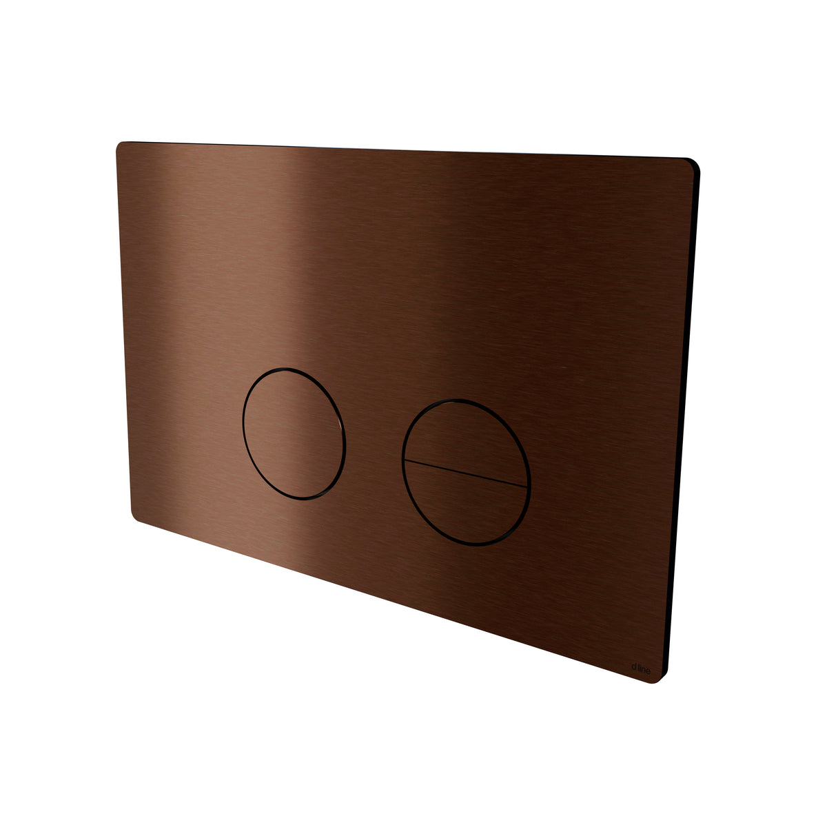 Betjeningplade til toilet, bronze/bruneret finish • d line - Copenhagenhomedesign