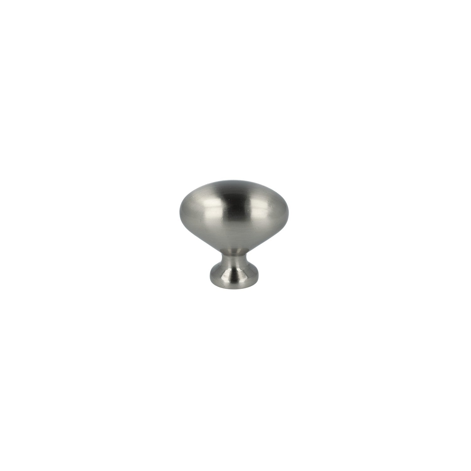 Risskov • Oval knop i rustfri stål look