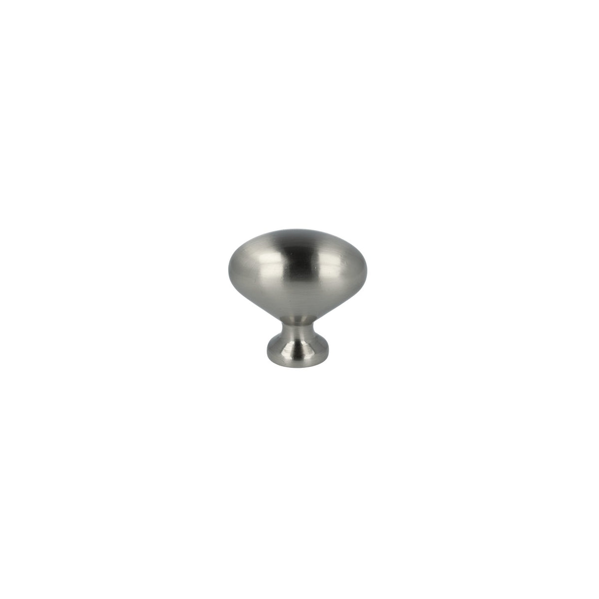 Risskov • Oval knop, rustfrit stål look - Copenhagenhomedesign