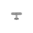 Møbelknop T-bar med linjeret design i rustfrit stål look - Ryvang • Chr. Jørgensen