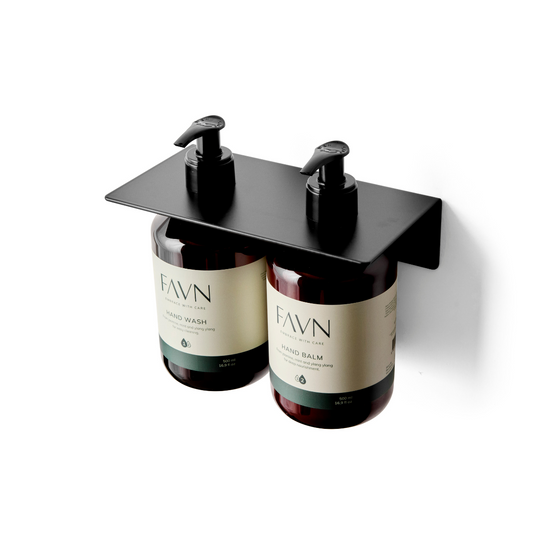 Sæbeholder til 2 flasker, sort • Bastant Design