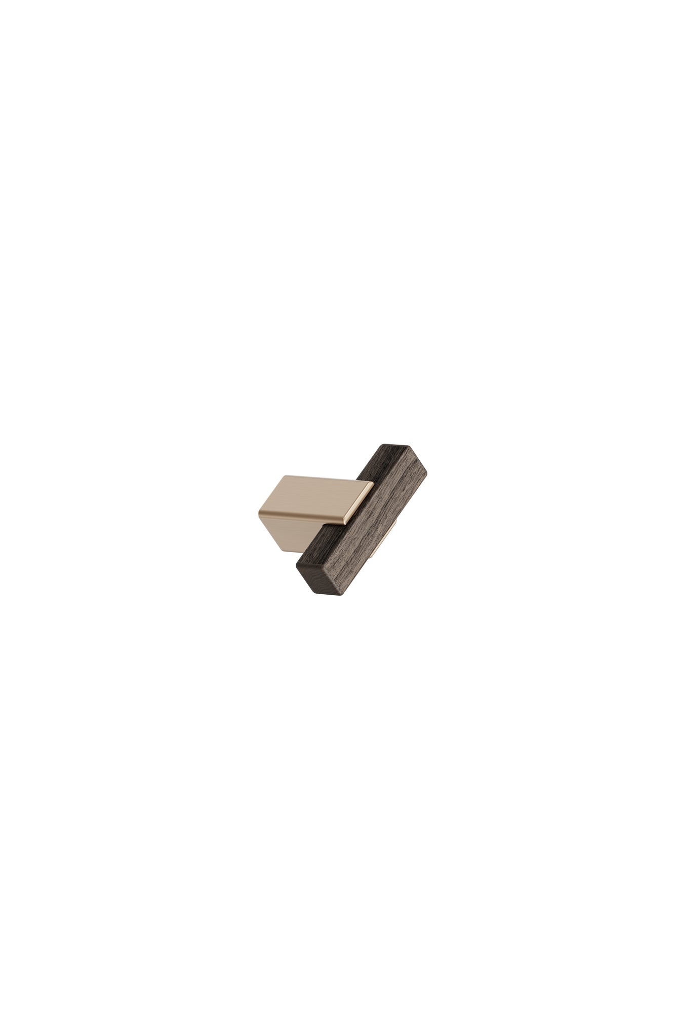 SEGMENT T-bar knop, mørkebrun og børstet messing look • Furnipart