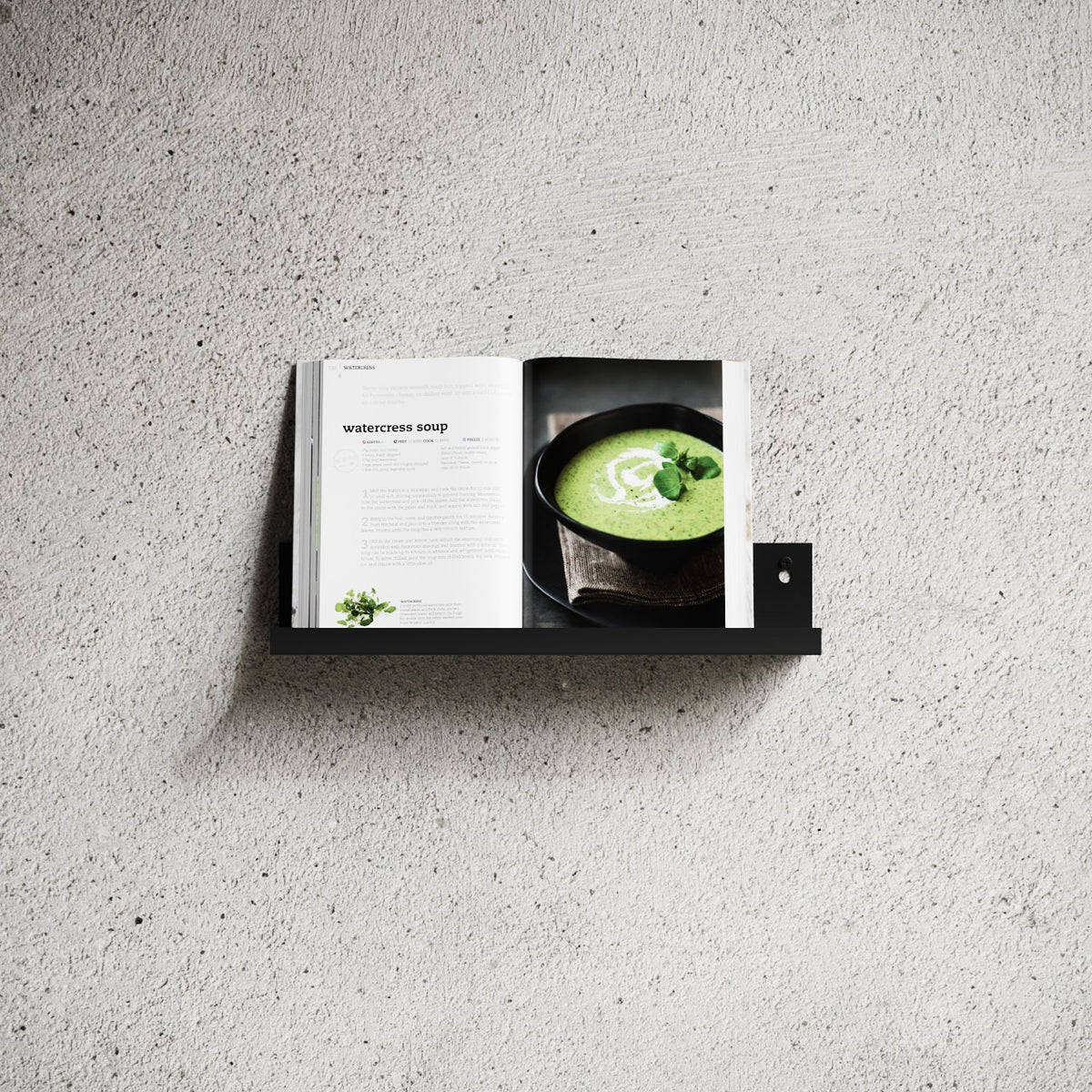 Væghylde L40, sort • NICHBA