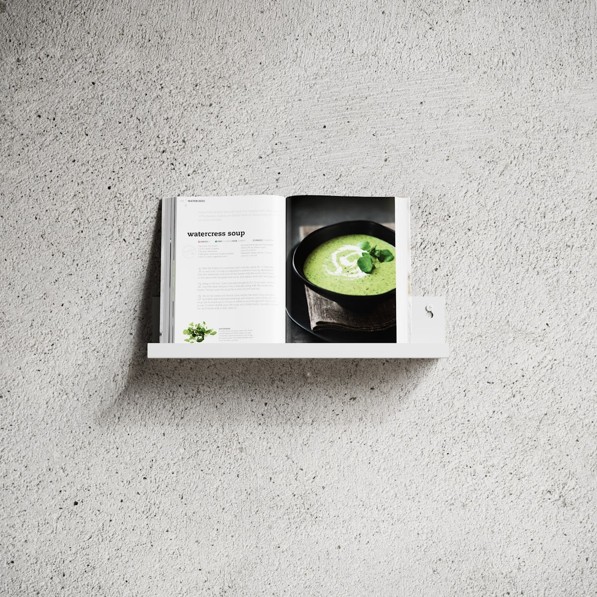 Væghylde L40, hvid • NICHBA