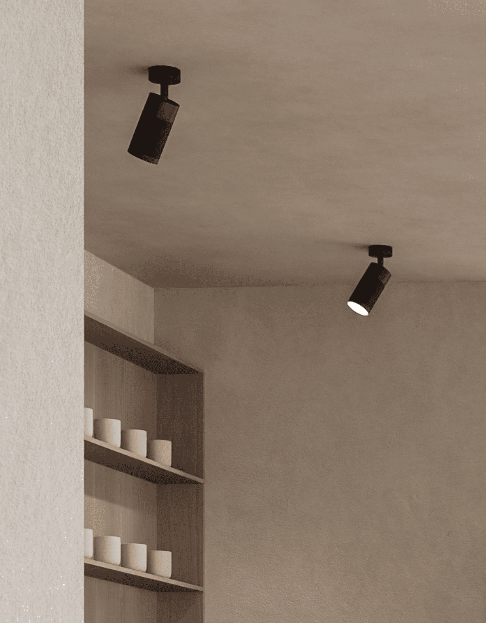 Patrone loftspot med roset, sortbruneret messing • Thorup Copenhagen - Copenhagenhomedesign