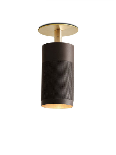 Patrone loftspot med dækplade - box fit, bruneret og messing • Thorup Copenhagen