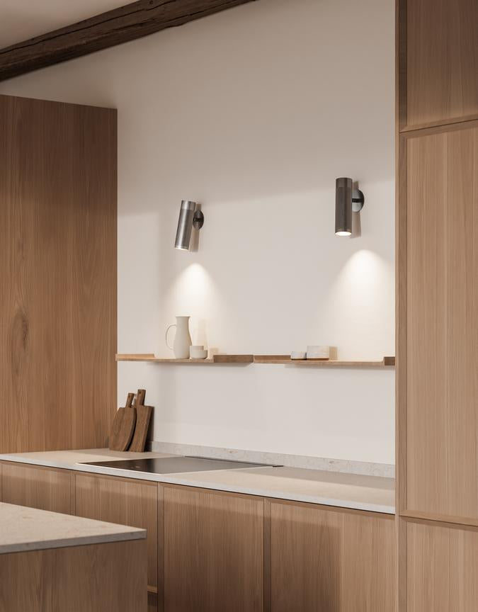 Patrone Recessed væglampe med dækplade, rustfrit stål look • Thorup Copenhagen - Copenhagenhomedesign