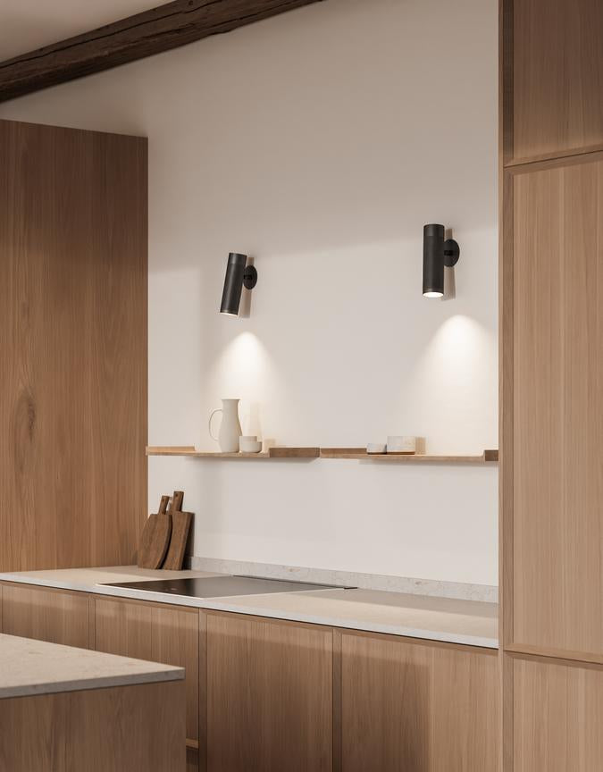 Patrone Recessed væglampe med dækplade, sortbruneret messing • Thorup Copenhagen - Copenhagenhomedesign