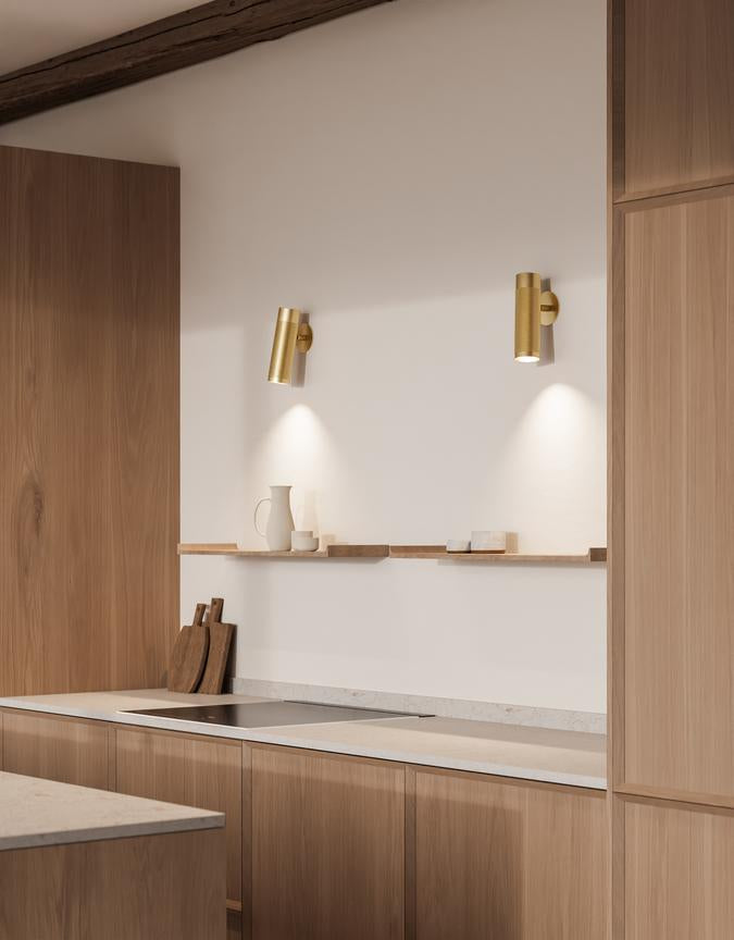 Patrone Recessed væglampe med dækplade, messing • Thorup Copenhagen