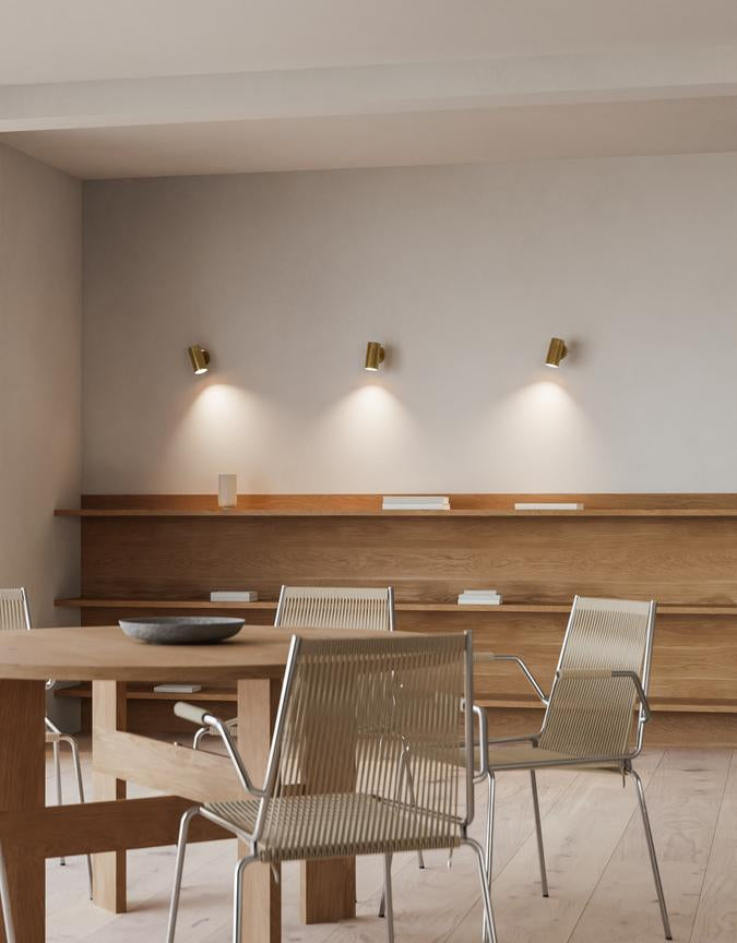 Patrone Recessed Small væglampe med dækplade, messing • Thorup Copenhagen