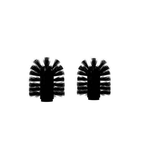 Toiletbørstehoved, sort (2 stk.) • NICHBA