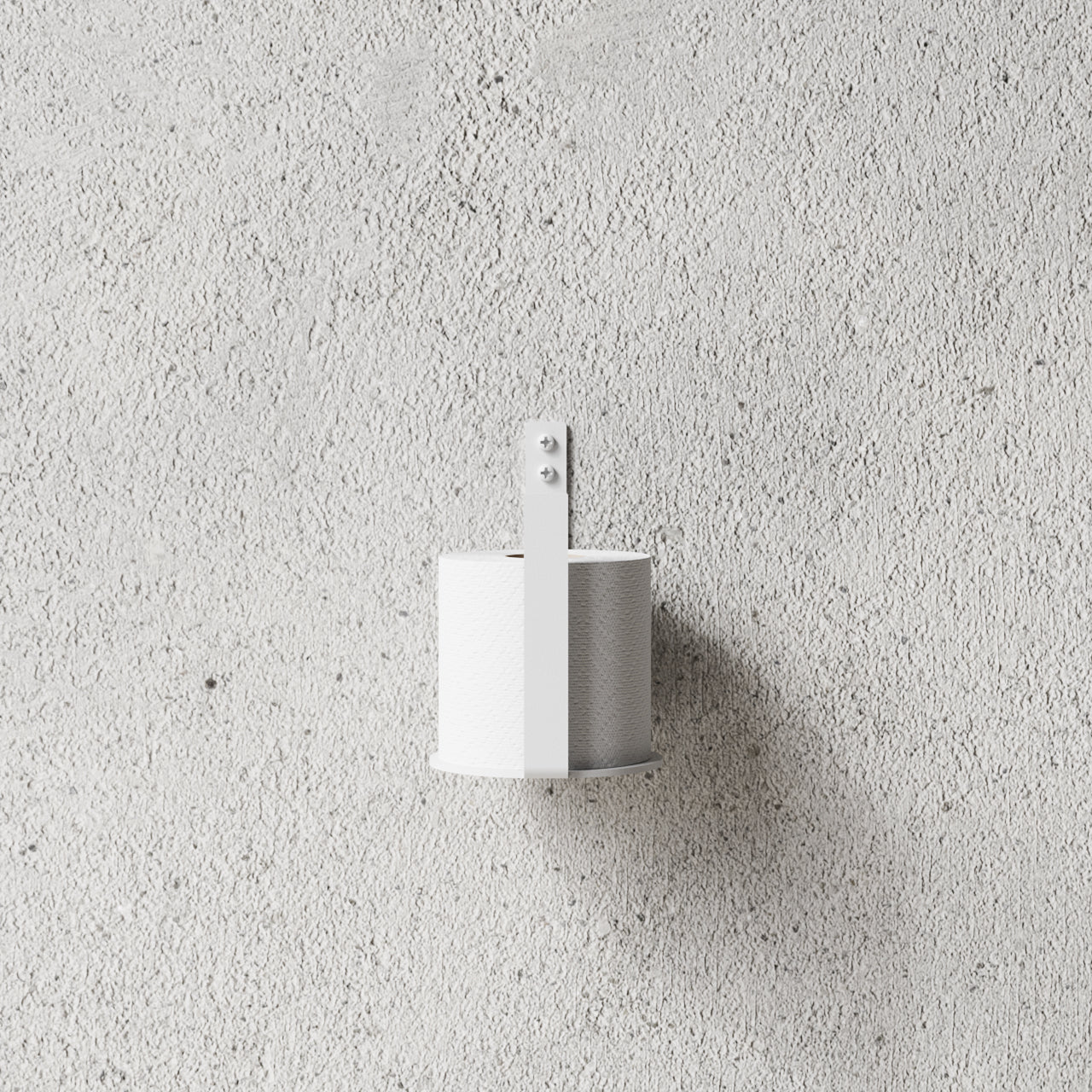 Ekstra toiletrulleholder (reserve), hvid • NICHBA