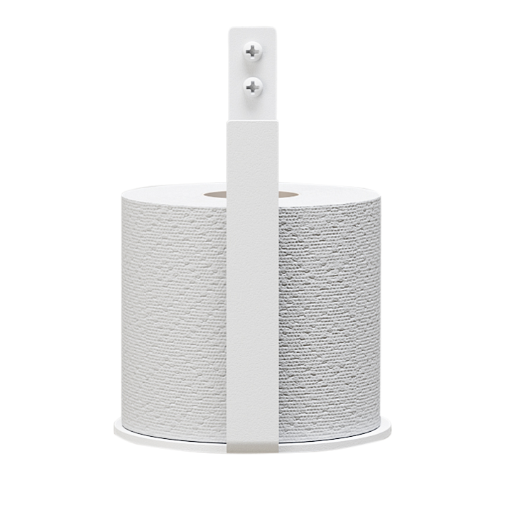 Ekstra toiletrulleholder (reserve), hvid • NICHBA