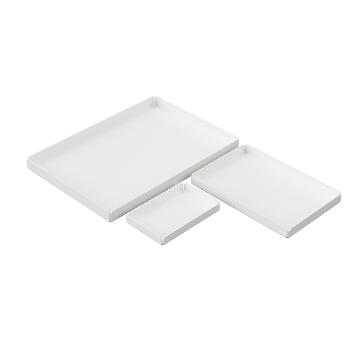 Metalbakker (3 stk.), hvid • NICHBA