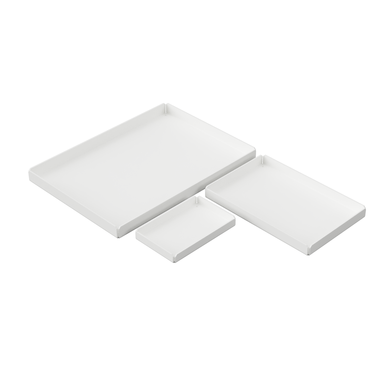 Metalbakker (3 stk.), hvid • NICHBA