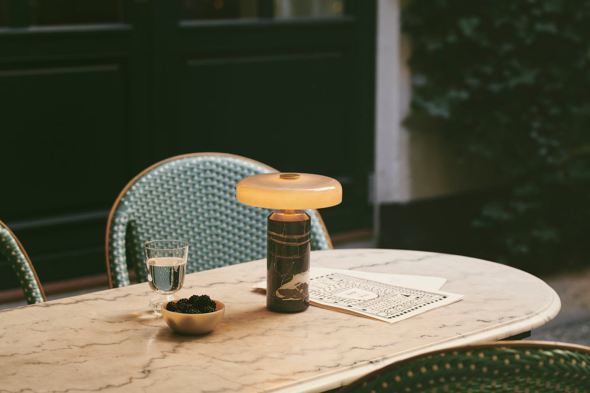 Trip Portable bordlampe, ash/grey glossy • Design by Us - Copenhagenhomedesign