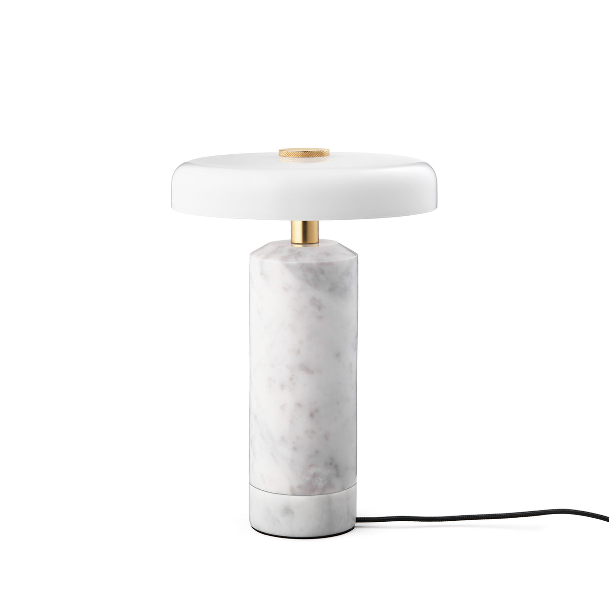 Trip Portable bordlampe, carrara/opal glossy • Design by Us - Copenhagenhomedesign