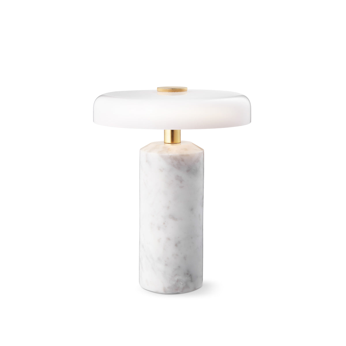 Trip Portable bordlampe, carrara/opal glossy • Design by Us - Copenhagenhomedesign