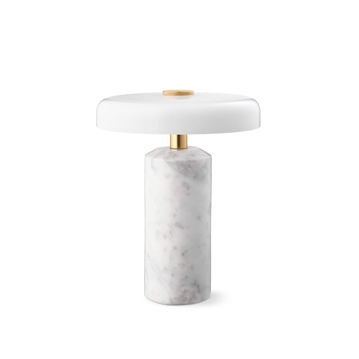 Trip Portable bordlampe, carrara/opal glossy • Design by Us - Copenhagenhomedesign