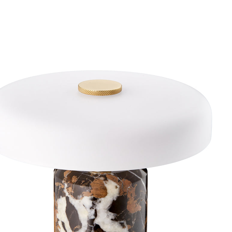 Trip Portable bordlampe, dark clay/opal matt • Design by Us