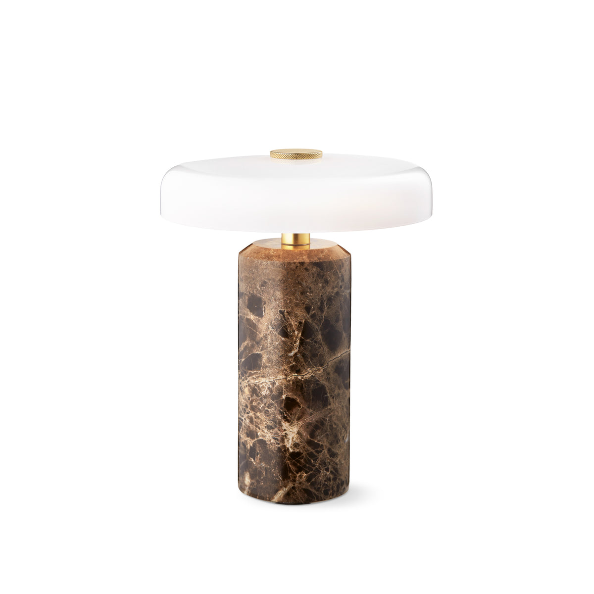 Trip Portable bordlampe, dark emperador/opal glossy • Design by Us - Copenhagenhomedesign