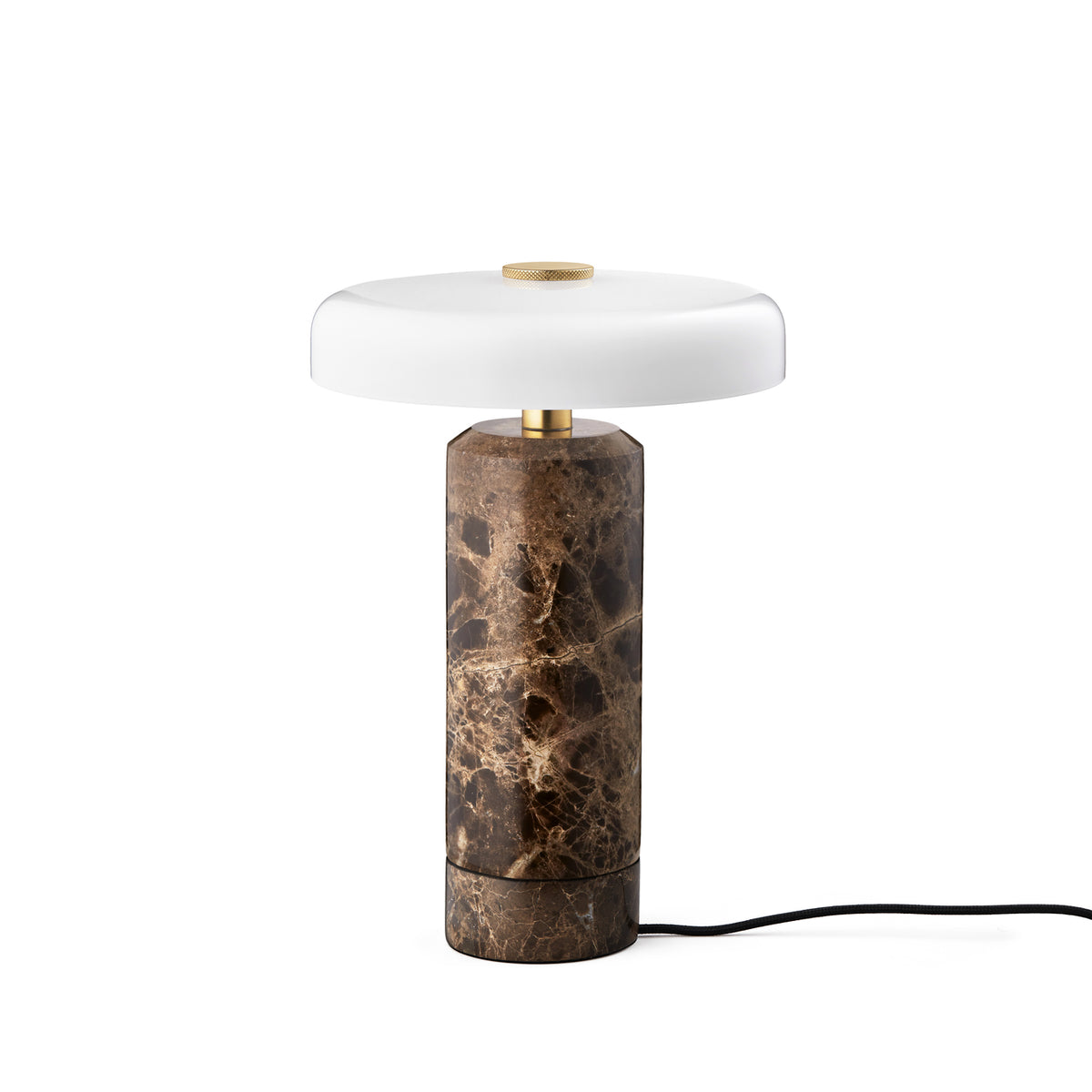 Trip Portable bordlampe, dark emperador/opal glossy • Design by Us - Copenhagenhomedesign