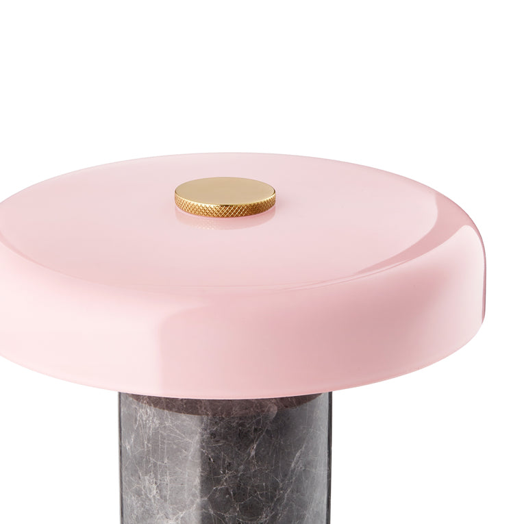 Trip Portable bordlampe, silver/rose glossy • Design by Us