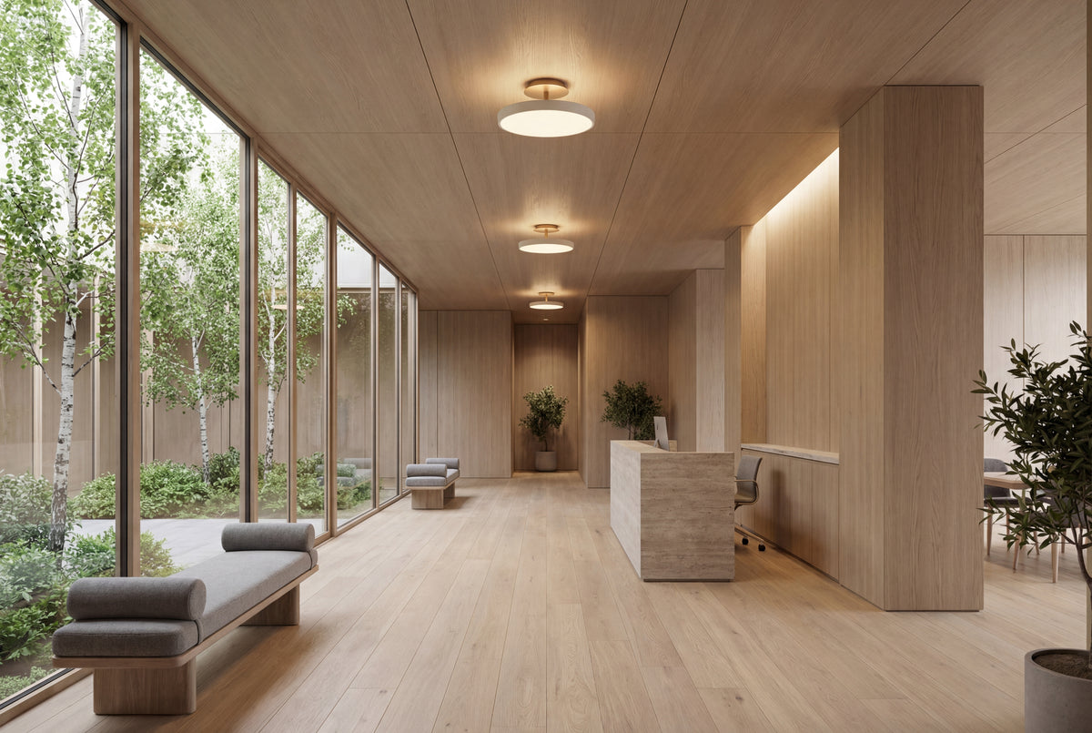 Asteria Up Plus loftlampe, hvid og messing • UMAGE - Copenhagenhomedesign