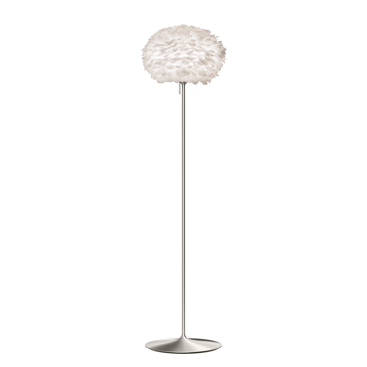 Eos gulvlampe, hvid og børstet stål look • UMAGE - Copenhagenhomedesign