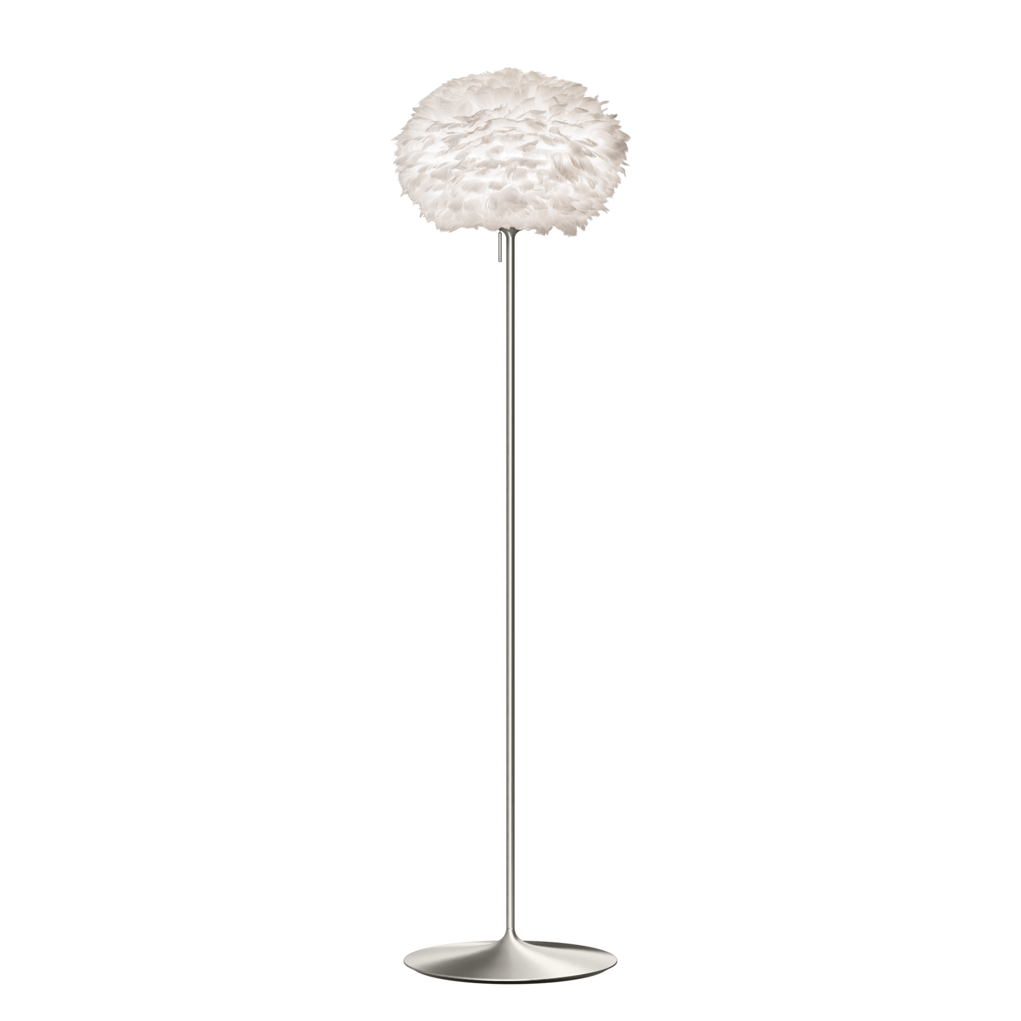 Eos gulvlampe, hvid og børstet stål look • UMAGE
