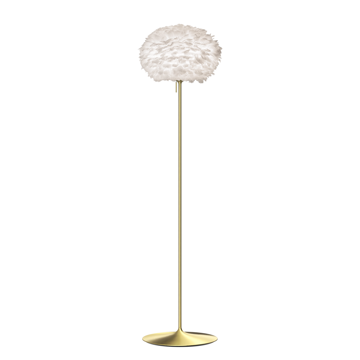 Eos gulvlampe, hvid og børstet messing look • UMAGE - Copenhagenhomedesign