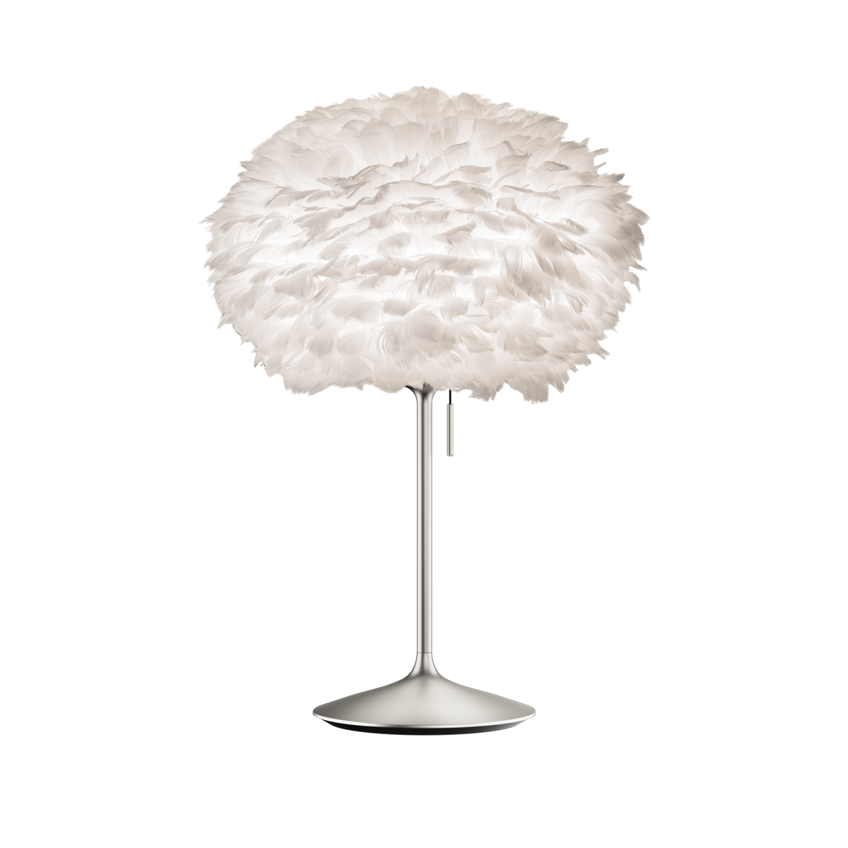 Eos bordlampe, hvid og børstet stål look • UMAGE - Copenhagenhomedesign