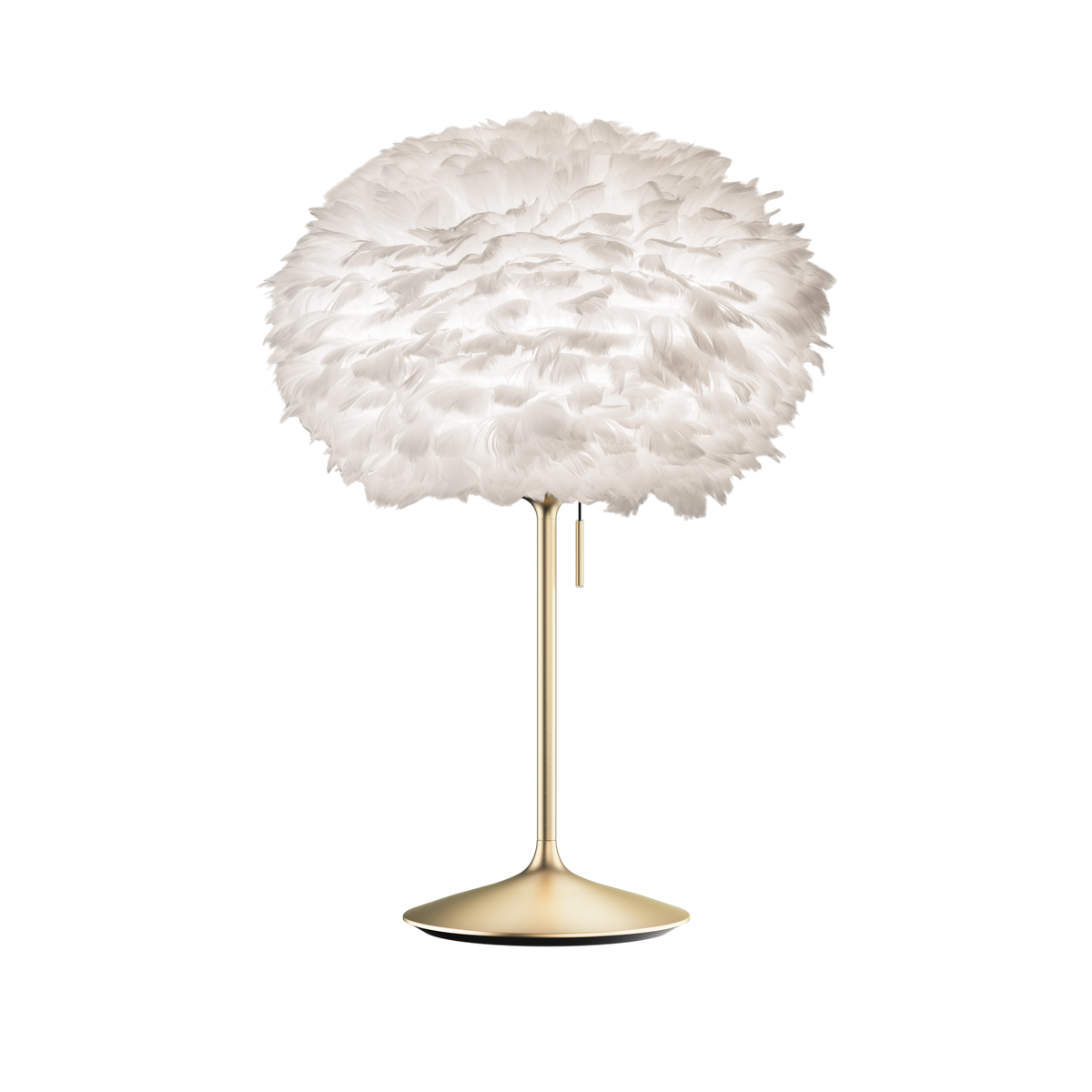 Eos bordlampe, hvid og børstet messing look • UMAGE - Copenhagenhomedesign