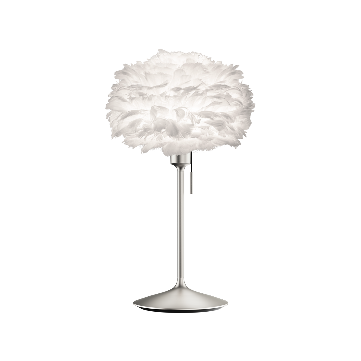 Eos bordlampe, hvid og børstet stål look • UMAGE - Copenhagenhomedesign